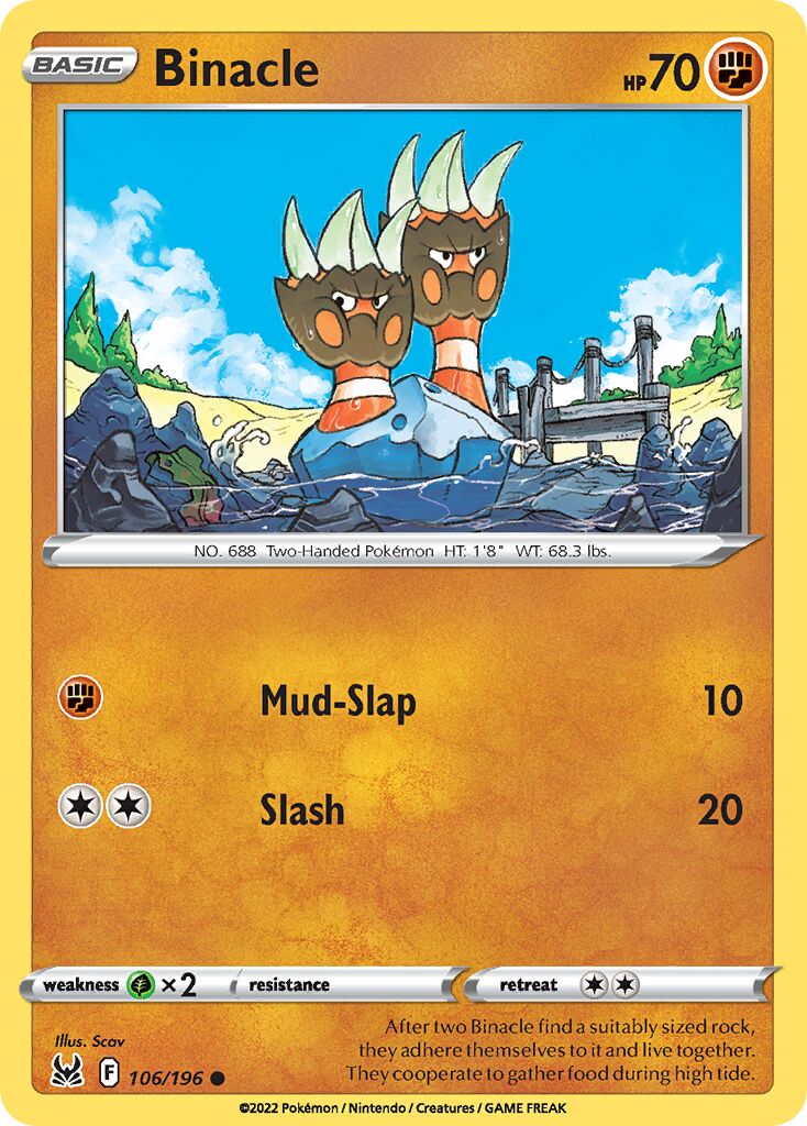 Binacle 106/247 — Lost Origin (English Pokémon TCG card)