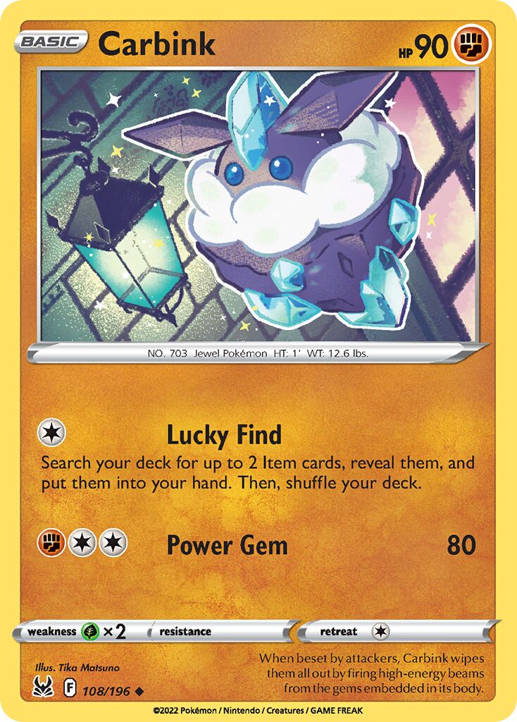 Carbink 108/247 — Lost Origin (English Pokémon TCG card)