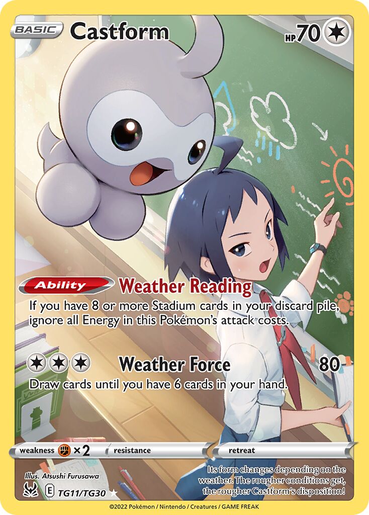 Castform TG11 — Lost Origin (English Pokémon TCG card)
