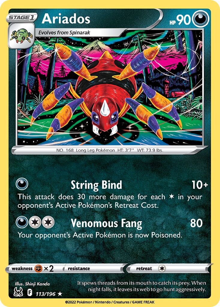 Ariados 113/247 — Lost Origin (English Pokémon TCG card)