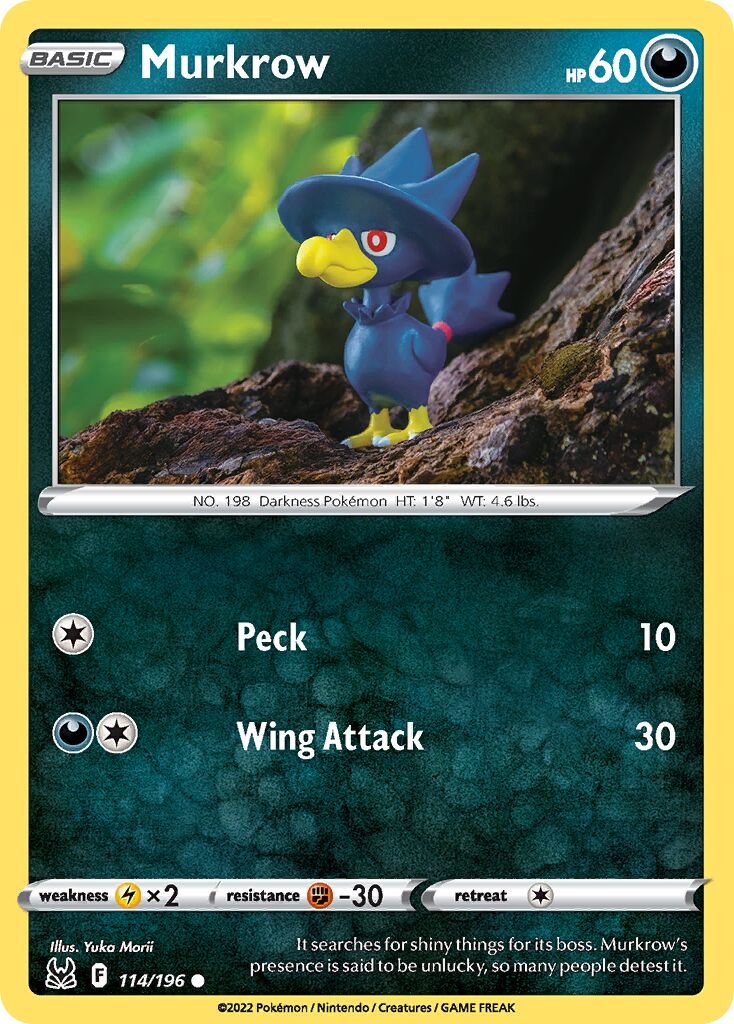 Murkrow 114/247 — Lost Origin (English Pokémon TCG card)