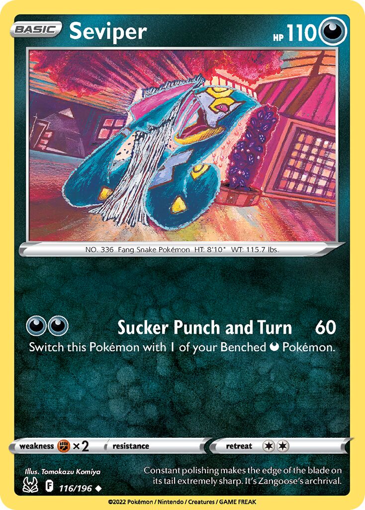 Seviper 116/247 — Lost Origin (English Pokémon TCG card)