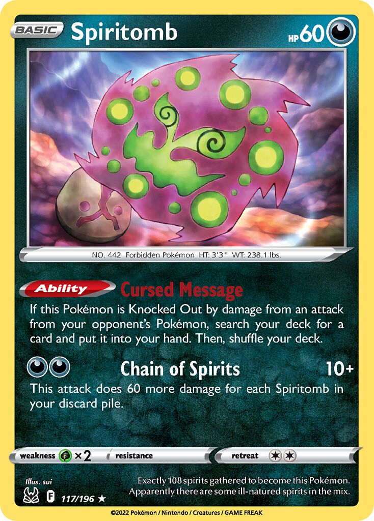 Spiritomb 117/247 — Lost Origin (English Pokémon TCG card)