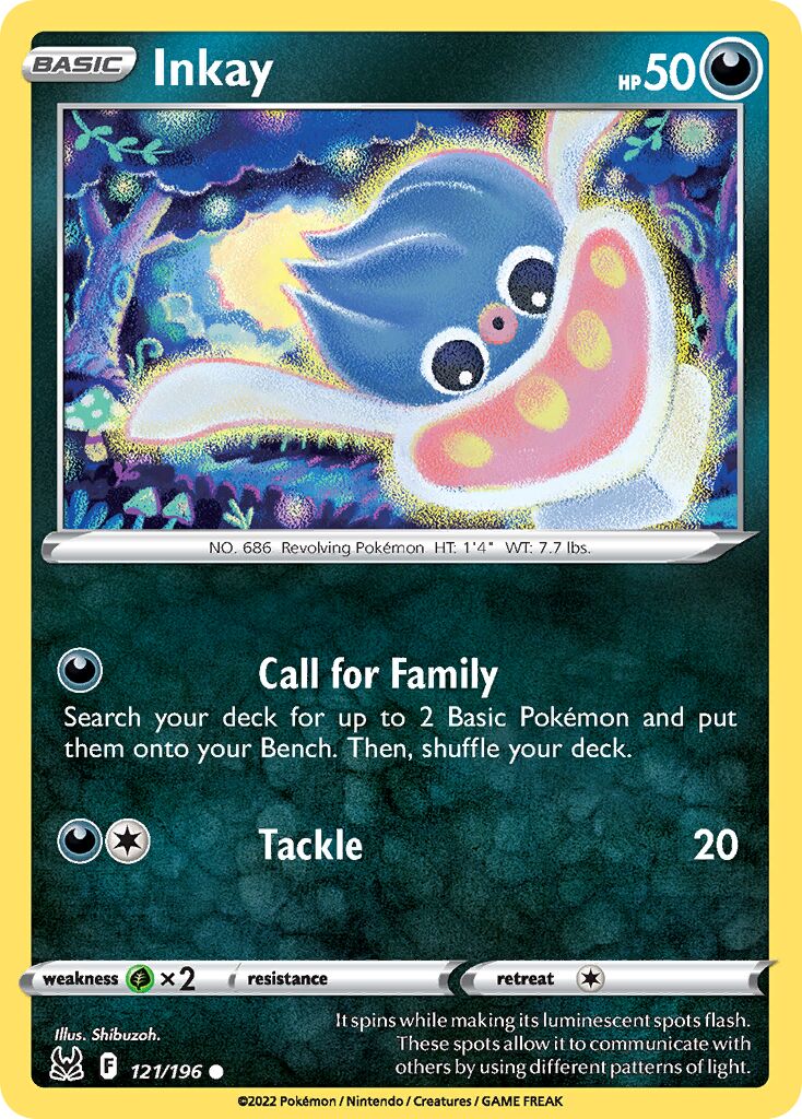 Inkay 121/247 — Lost Origin (English Pokémon TCG card)