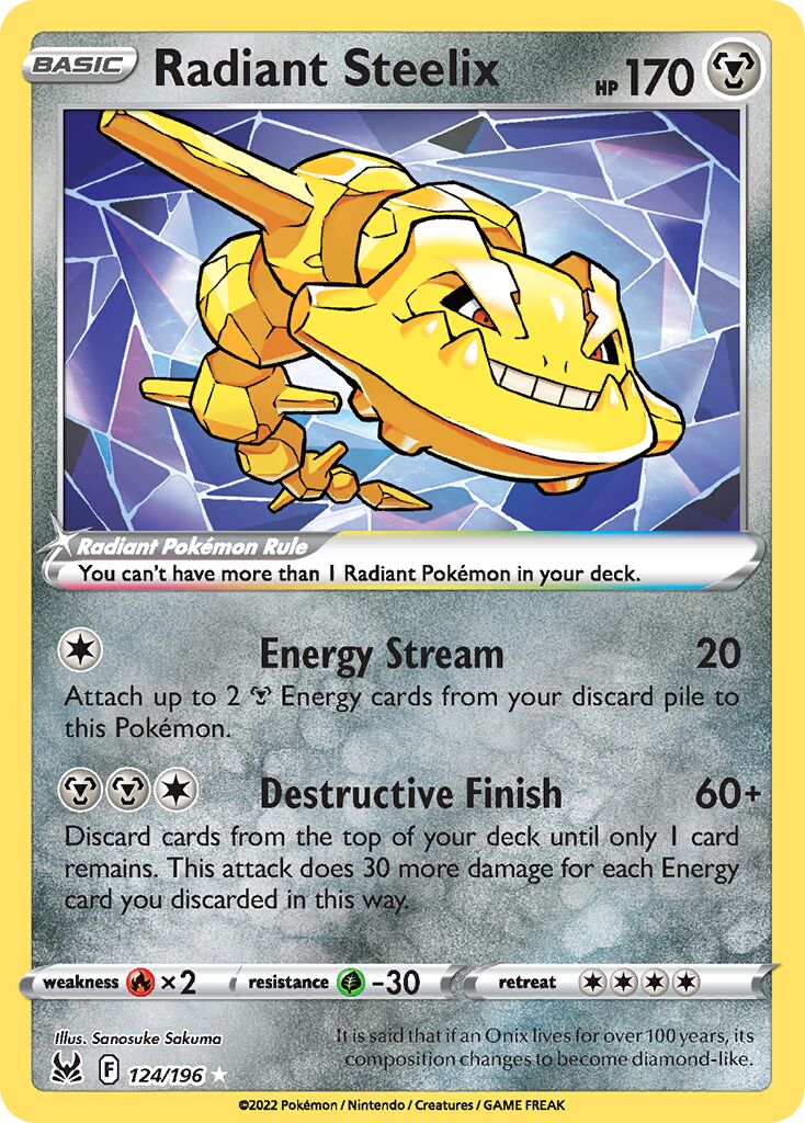 Radiant Steelix 124/247 — Lost Origin (English Pokémon TCG card)