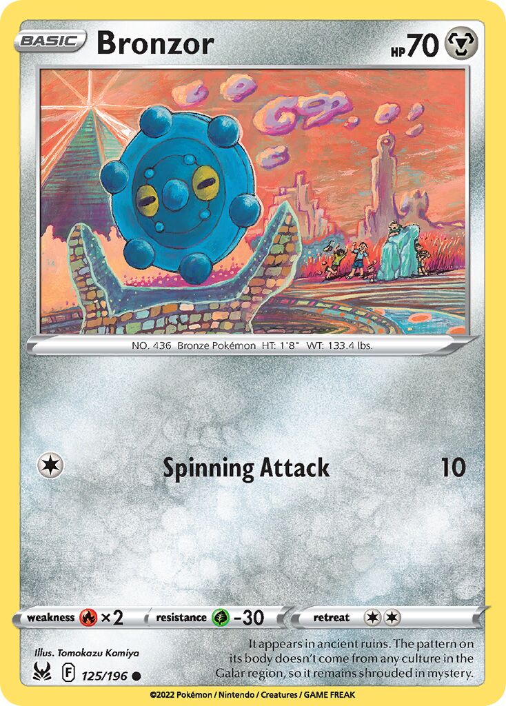 Bronzor 125/247 — Lost Origin (English Pokémon TCG card)