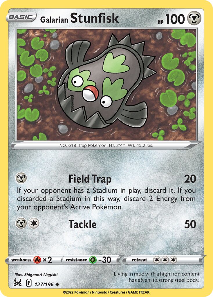 Galarian Stunfisk 127/247 — Lost Origin (English Pokémon TCG card)