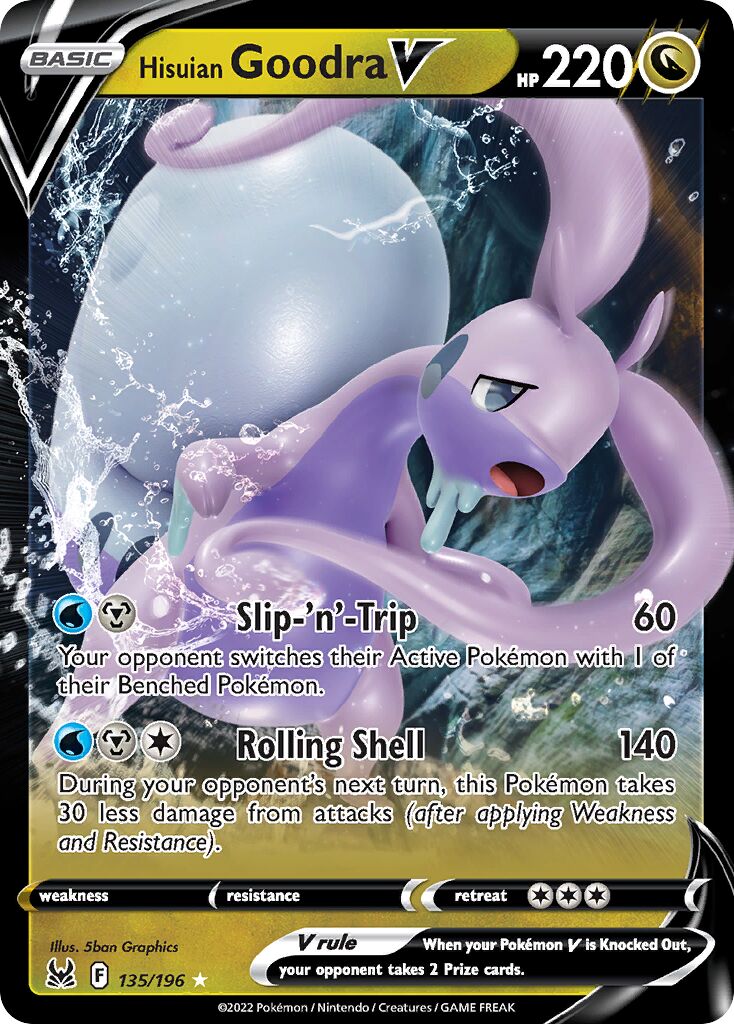 Hisuian Goodra V 135/247 — Lost Origin (English Pokémon TCG card)