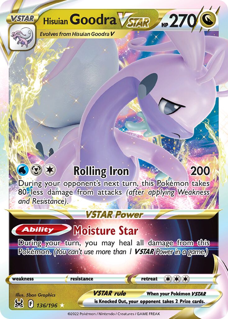 Hisuian Goodra VSTAR 136/247 — Lost Origin (English Pokémon TCG card)