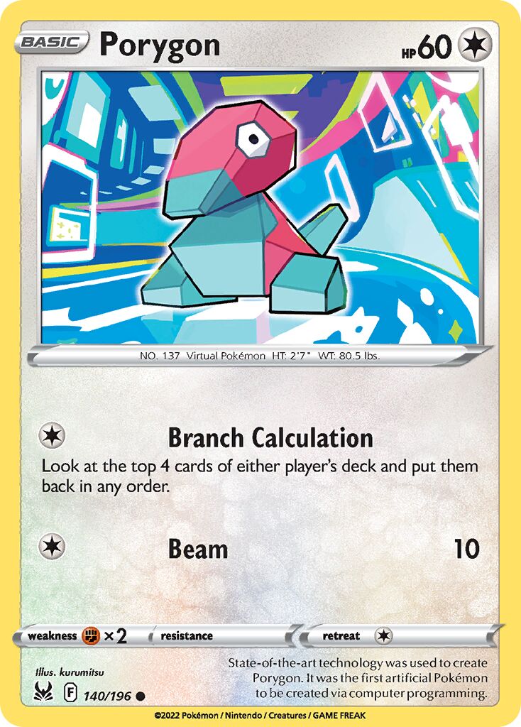 Porygon 140/247 — Lost Origin (English Pokémon TCG card)