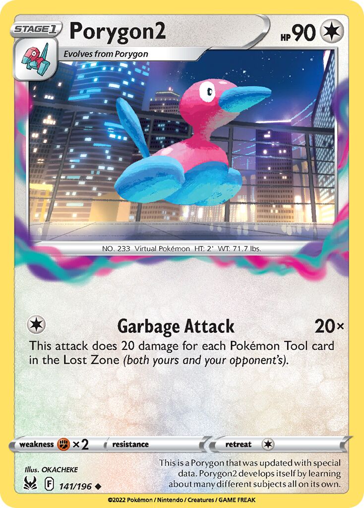 Porygon2 141/247 — Lost Origin (English Pokémon TCG card)