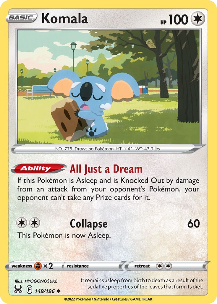 Komala 149/247 — Lost Origin (English Pokémon TCG card)