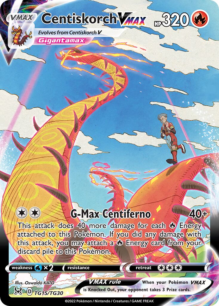 Centiskorch VMAX TG15 — Lost Origin (English Pokémon TCG card)