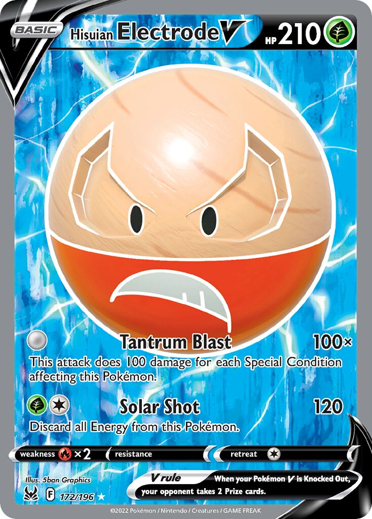Hisuian Electrode V 172/247 — Lost Origin (English Pokémon TCG card)