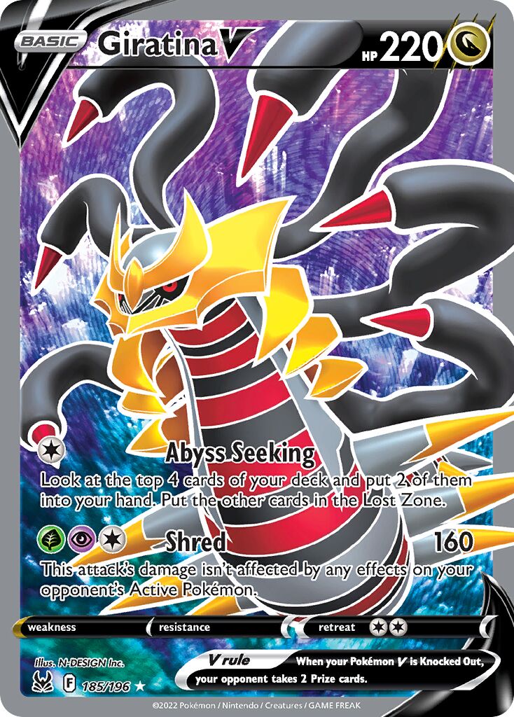 Giratina V 185/247 — Lost Origin (English Pokémon TCG card)