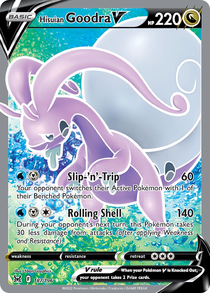 Hisuian Goodra V 187/247 — Lost Origin (English Pokémon TCG card)