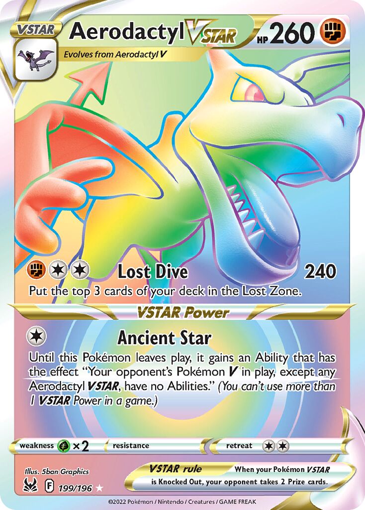 Aerodactyl VSTAR 199/247 — Lost Origin (English Pokémon TCG card)