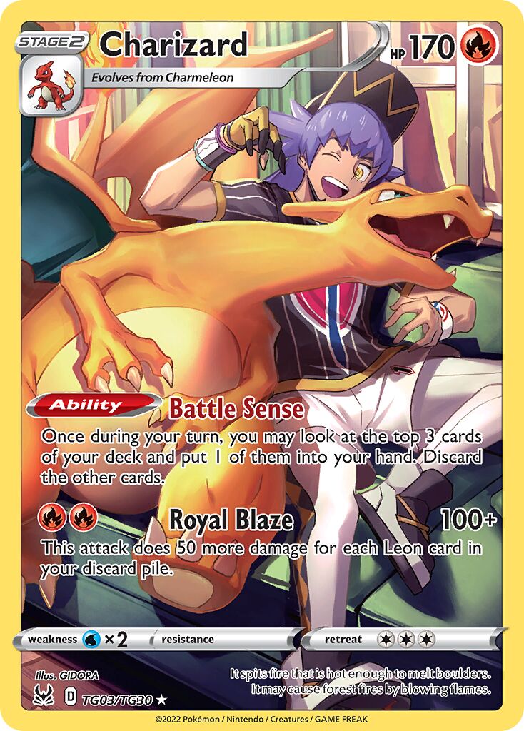 Charizard 003/30 — Lost Origin (Trainer Gallery) (English Pokémon TCG card)