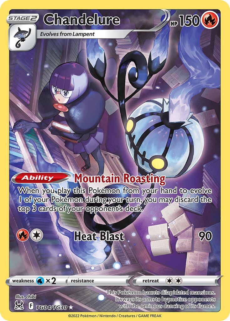 Chandelure 004/30 — Lost Origin (Trainer Gallery) (English Pokémon TCG card)