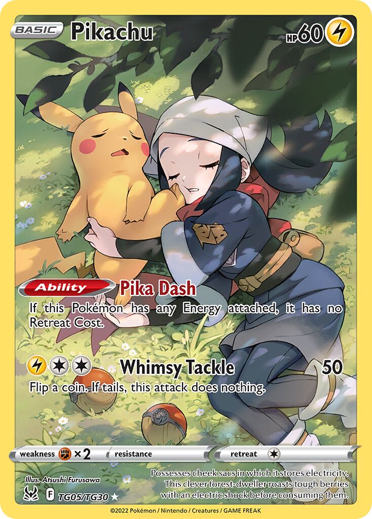 Pikachu 005/30 — Lost Origin (Trainer Gallery) (English Pokémon TCG card)