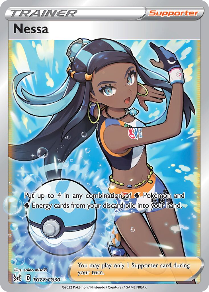 Nessa 027/30 — Lost Origin (Trainer Gallery) (English Pokémon TCG card)