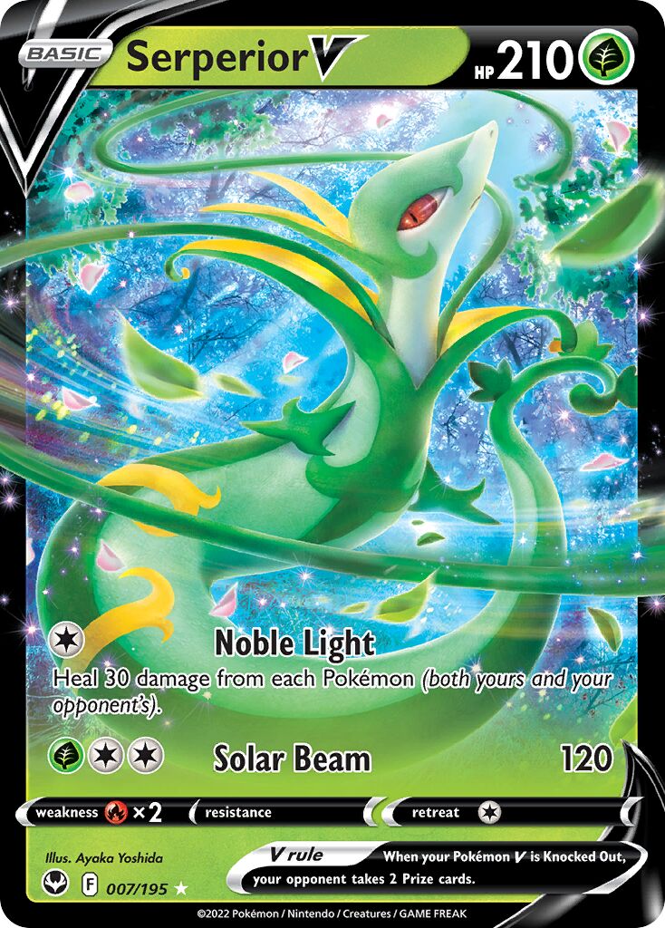 Serperior V 007/245 — Silver Tempest (English Pokémon TCG card)