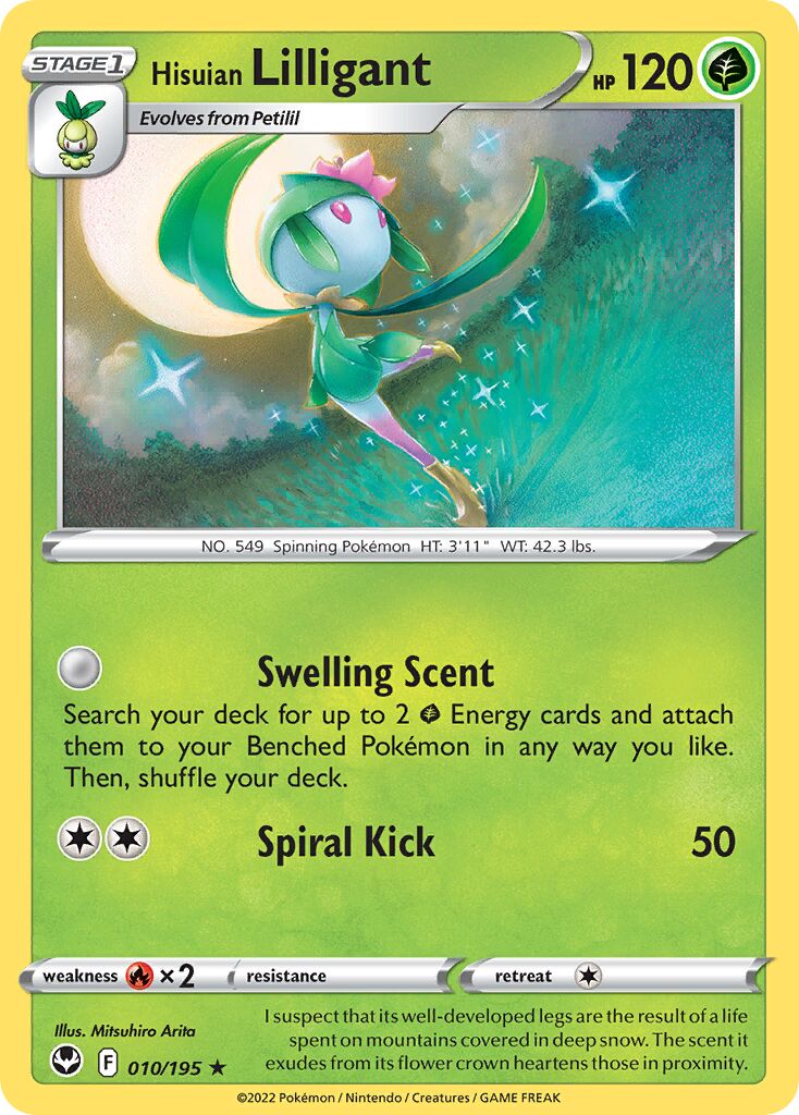 Hisuian Lilligant 010/245 — Silver Tempest (English Pokémon TCG card)