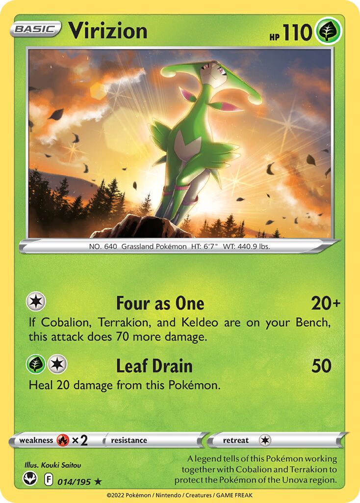 Virizion 014/245 — Silver Tempest (English Pokémon TCG card)
