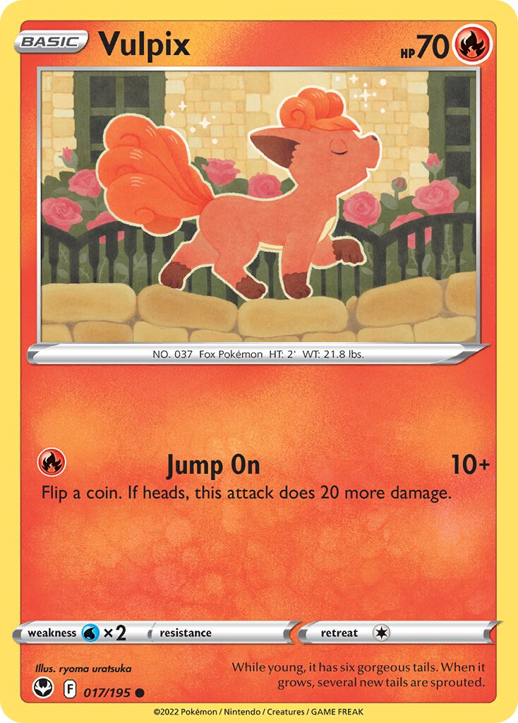 Vulpix 017/245 — Silver Tempest (English Pokémon TCG card)