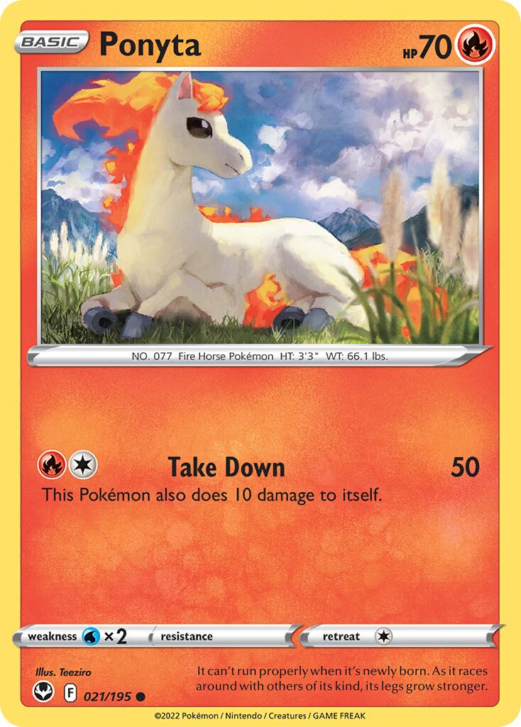 Ponyta 021/245 — Silver Tempest (English Pokémon TCG card)