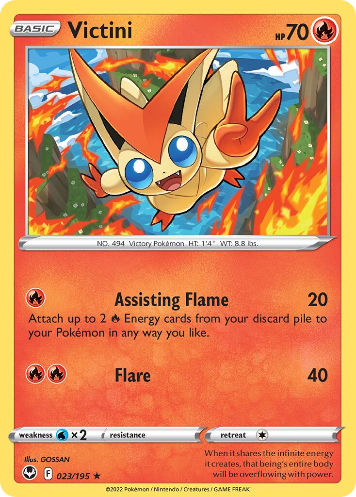 Victini 023/245 — Silver Tempest (English Pokémon TCG card)