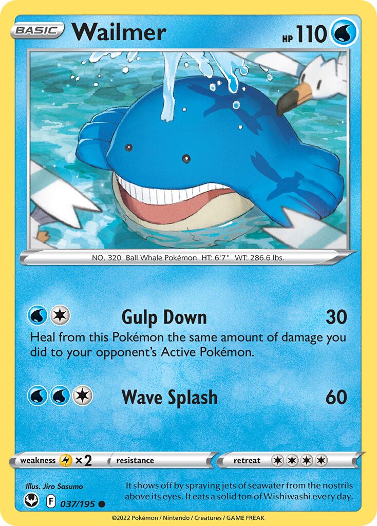 Wailmer 037/245 — Silver Tempest (English Pokémon TCG card)