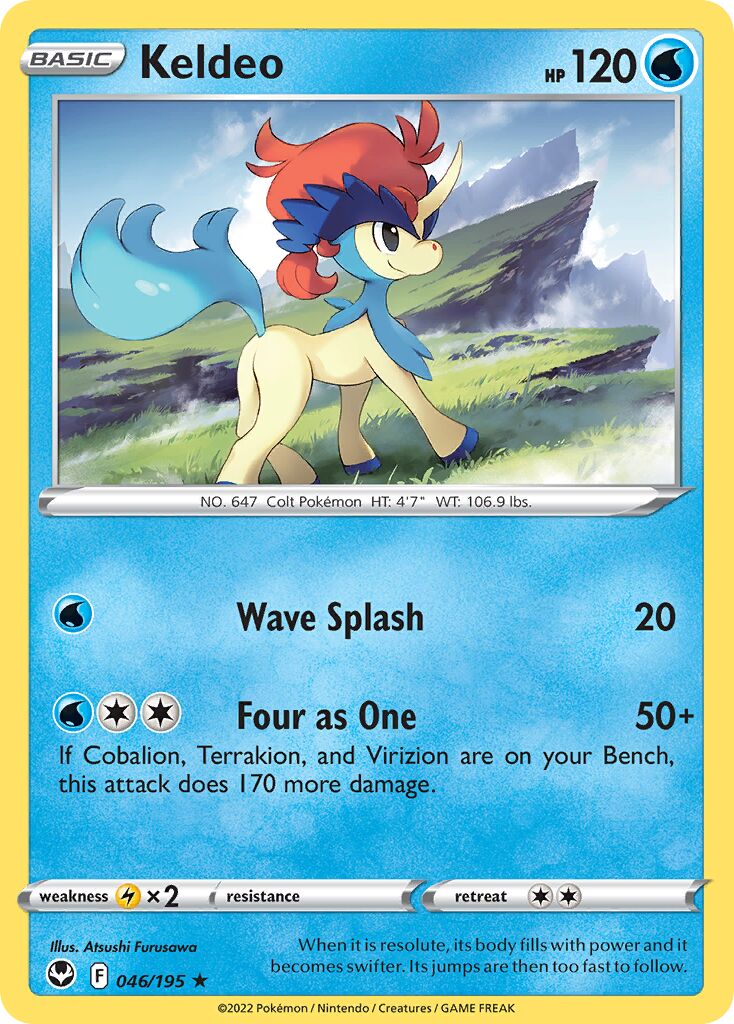 Keldeo 046/245 — Silver Tempest (English Pokémon TCG card)