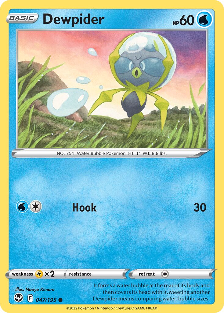 Dewpider 047/245 — Silver Tempest (English Pokémon TCG card)