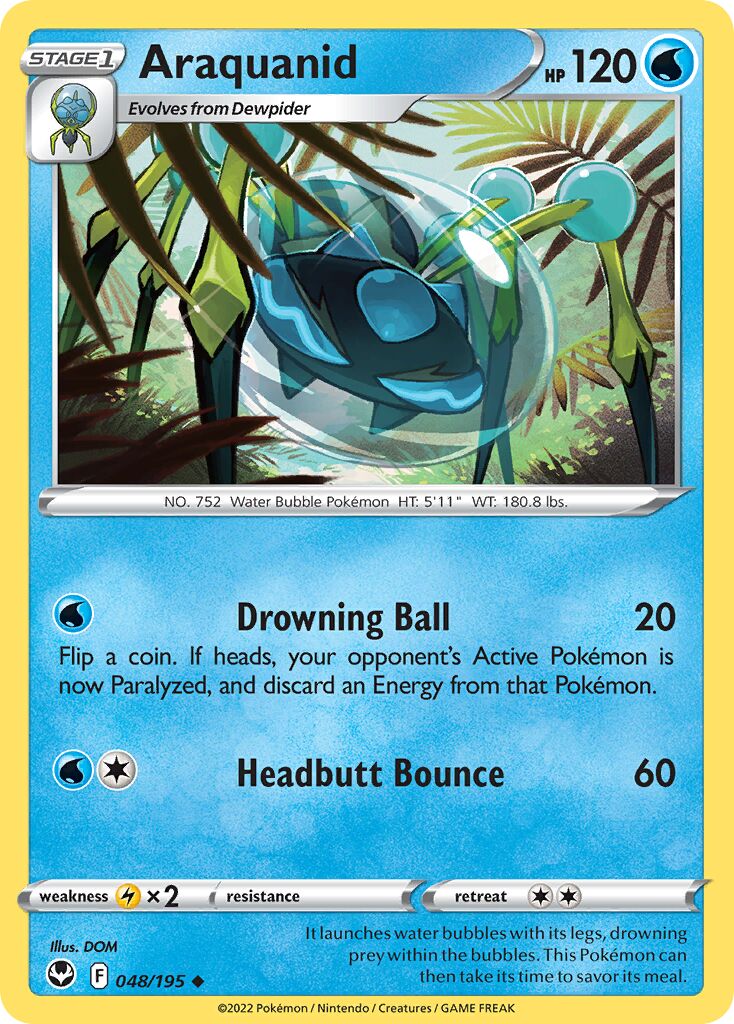Araquanid 048/245 — Silver Tempest (English Pokémon TCG card)