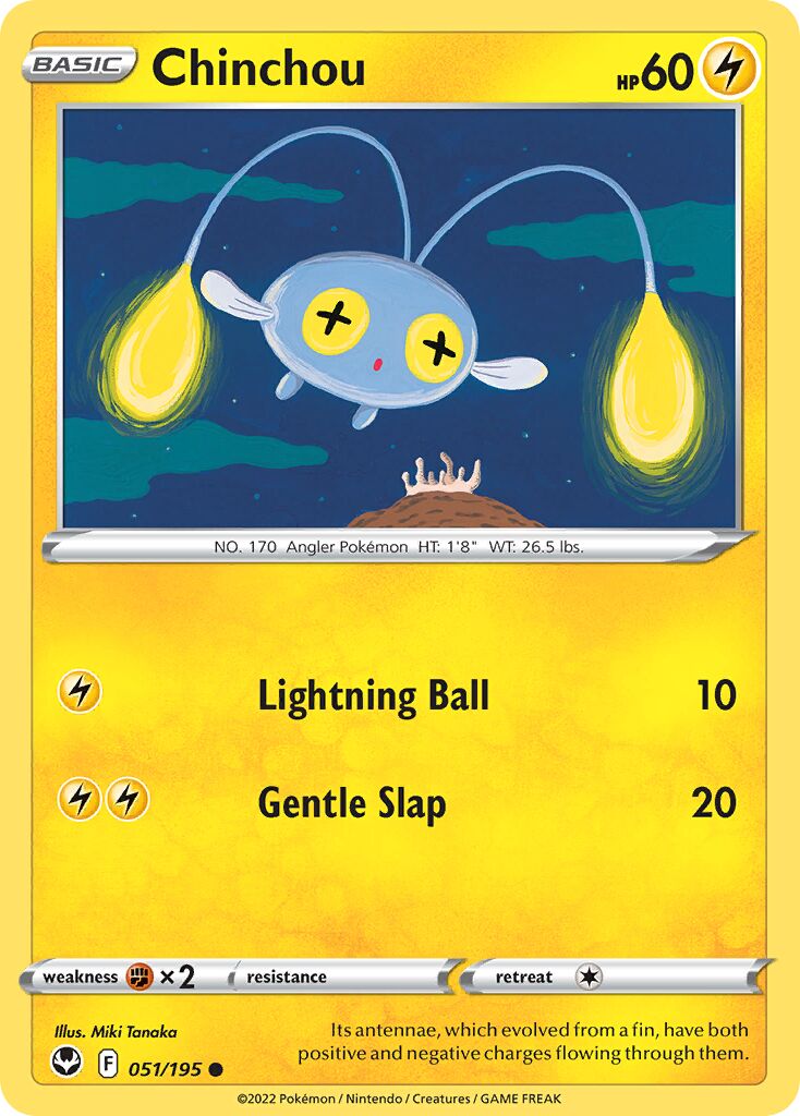 Chinchou 051/245 — Silver Tempest (English Pokémon TCG card)