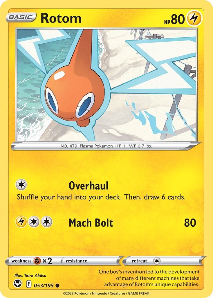 Rotom 053/245 — Silver Tempest (English Pokémon TCG card)