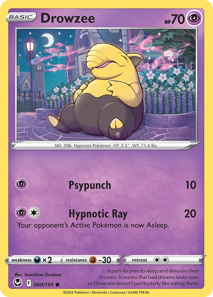 Drowzee 060/245 — Silver Tempest (English Pokémon TCG card)