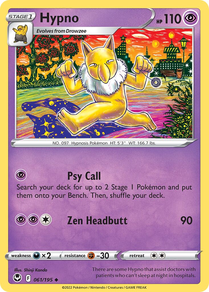 Hypno 061/245 — Silver Tempest (English Pokémon TCG card)