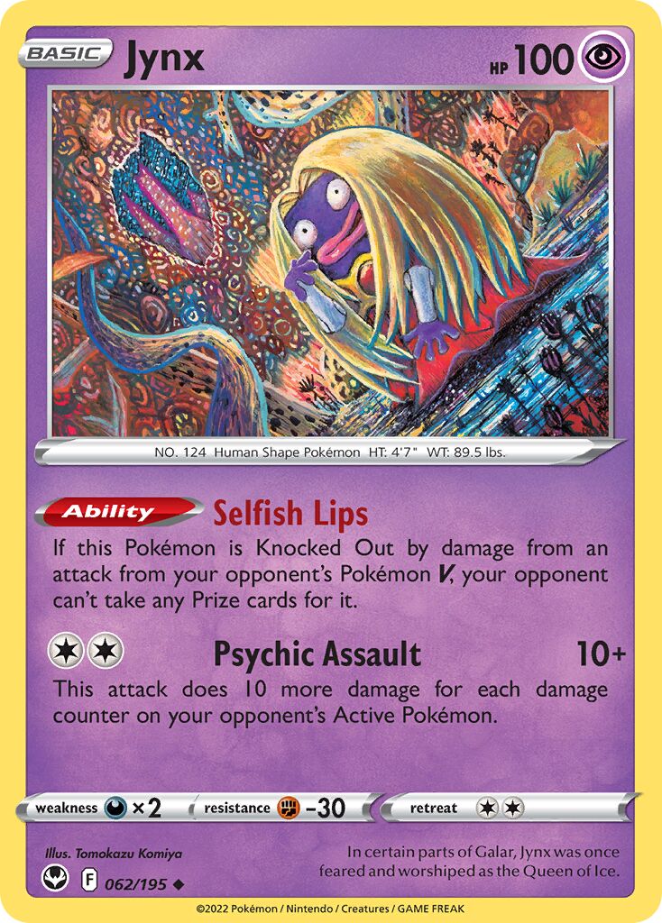 Jynx 062/245 — Silver Tempest (English Pokémon TCG card)