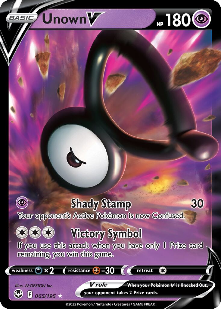 Unown V 065/245 — Silver Tempest (English Pokémon TCG card)