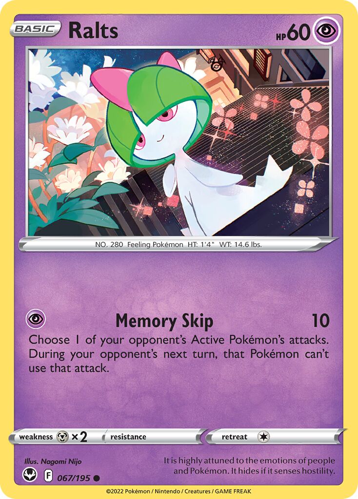 Ralts 067/245 — Silver Tempest (English Pokémon TCG card)