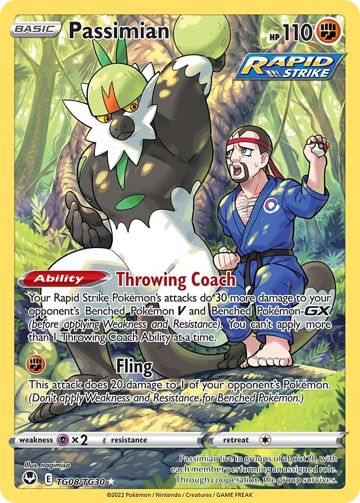Passimian TG08 — Silver Tempest (English Pokémon TCG card)