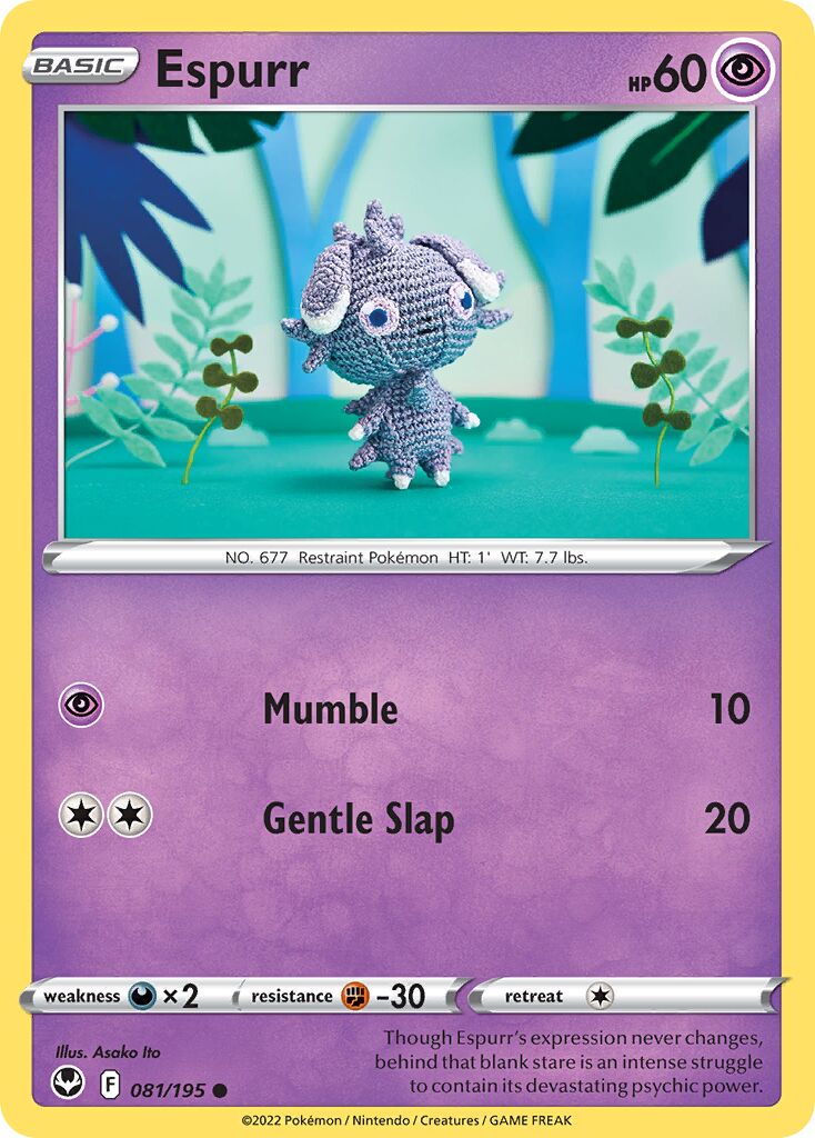 Espurr 081/245 — Silver Tempest (English Pokémon TCG card)