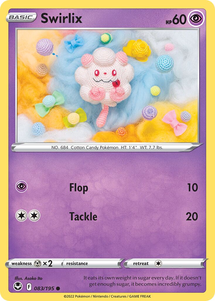 Swirlix 083/245 — Silver Tempest (English Pokémon TCG card)