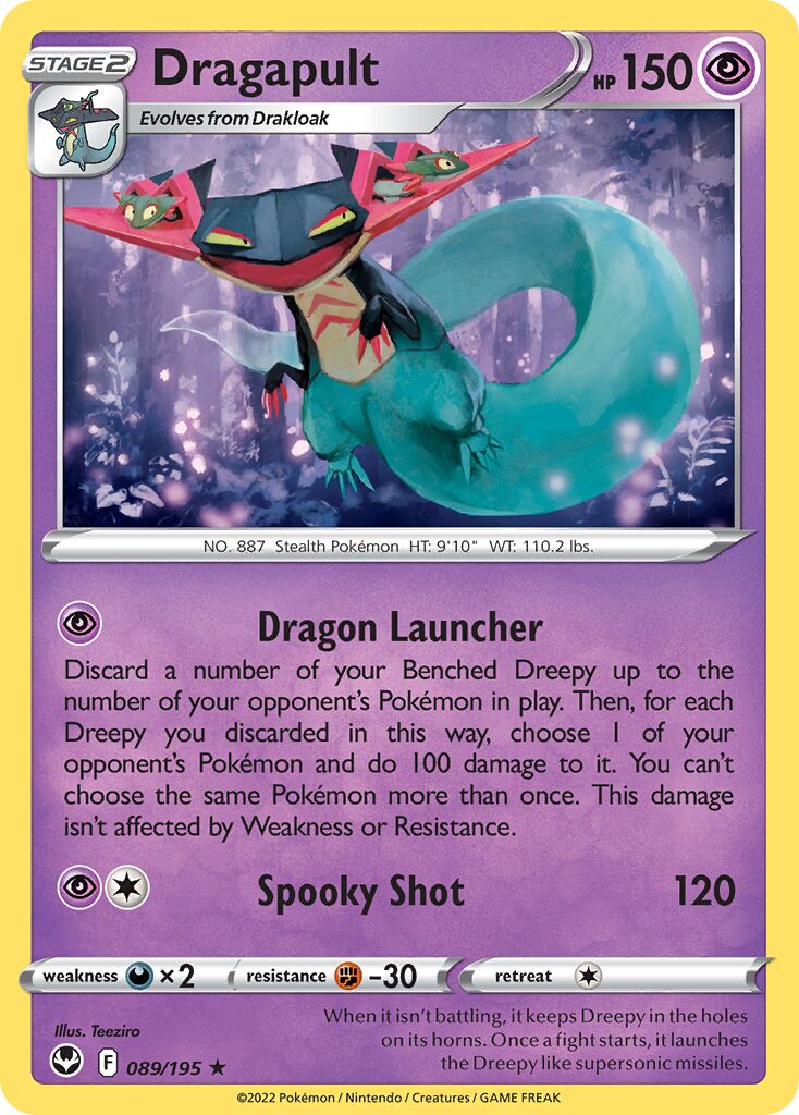 Dragapult 089/245 — Silver Tempest (English Pokémon TCG card)
