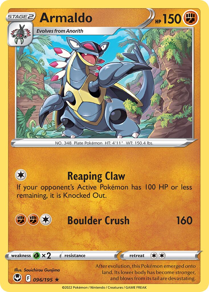 Armaldo 096/245 — Silver Tempest (English Pokémon TCG card)