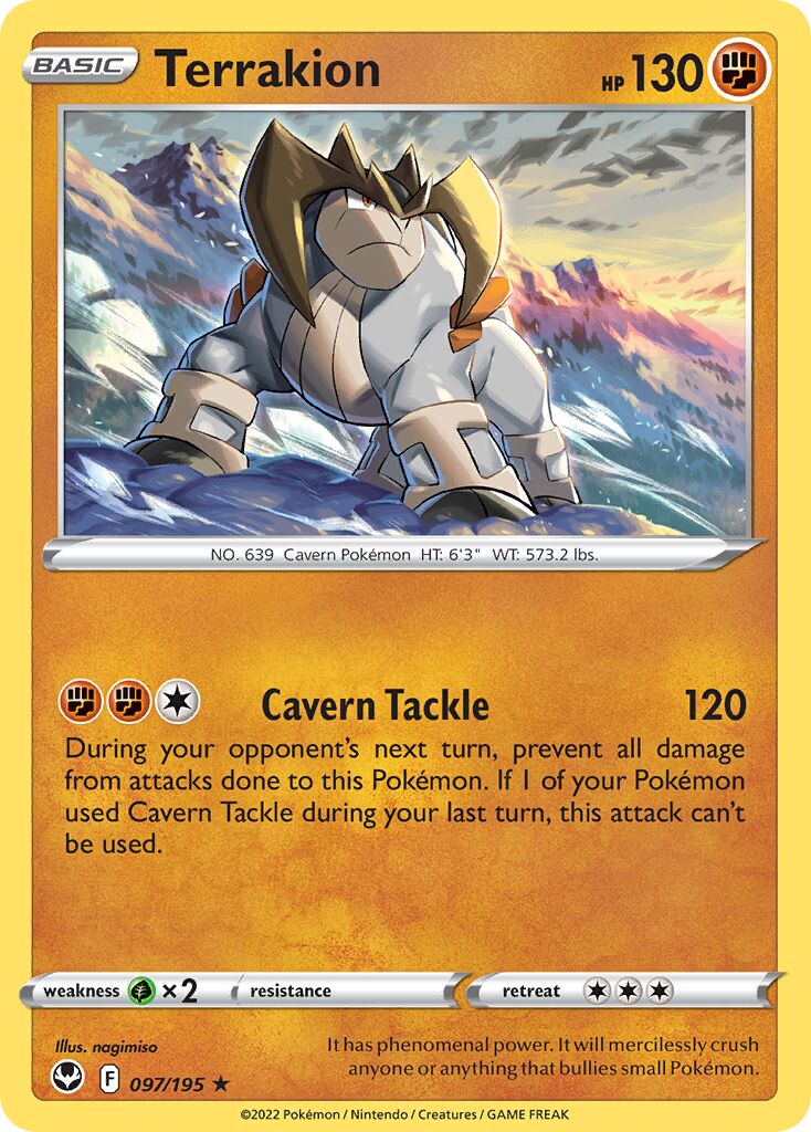 Terrakion 097/245 — Silver Tempest (English Pokémon TCG card)