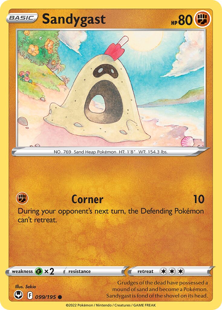 Sandygast 099/245 — Silver Tempest (English Pokémon TCG card)