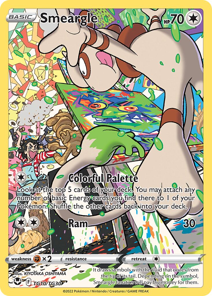Smeargle TG10 — Silver Tempest (English Pokémon TCG card)